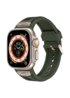 Apple Watch 42mm Zore KRD-117 Hava Alabilen Delikli Metal Süslemeli Desenli Silikon Kordon