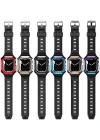 Apple Watch 42mm Zore KRD-88 Sert PC Kasa Koruyuculu Silikon Kordon