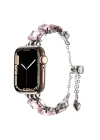 Apple Watch 44mm Zore KRD-115 Renkli Taş Tasarımlı Kordon