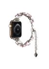 Apple Watch 44mm Zore KRD-115 Renkli Taş Tasarımlı Kordon