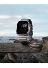 Apple Watch 44mm Zore KRD-149 Metal Silikon Kordon