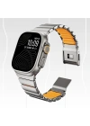 Apple Watch 44mm Zore KRD-149 Metal Silikon Kordon