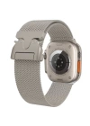 Apple Watch 44mm Zore KRD-25 Metal Hasır Kordon