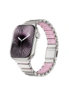 Apple Watch 7 41mm Zore KRD-149 Metal Silikon Kordon