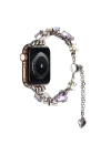 Apple Watch 7 45mm Zore KRD-115 Renkli Taş Tasarımlı Kordon