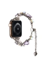 Apple Watch 7 45mm Zore KRD-115 Renkli Taş Tasarımlı Kordon