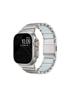 Apple Watch 7 45mm Zore KRD-151 Metal Silikon Kordon