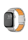 Apple Watch 7 45mm Zore KRD-151 Metal Silikon Kordon