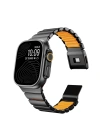 Apple Watch 7 45mm Zore KRD-152 Titanyum Silikon Kordon