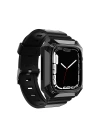 Apple Watch 7 45mm Zore KRD-88 Sert PC Kasa Koruyuculu Silikon Kordon
