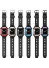 Apple Watch 7 45mm Zore KRD-88 Sert PC Kasa Koruyuculu Silikon Kordon