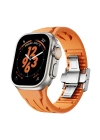 Apple Watch Ultra 49mm KRD-127 Metal Tokalı Silikon Kordon