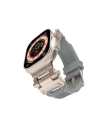 Apple Watch Ultra 49mm Zore KRD-108 Metal Başlıklı Silikon Kordon