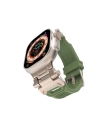 Apple Watch Ultra 49mm Zore KRD-108 Metal Başlıklı Silikon Kordon