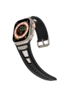 Apple Watch Ultra 49mm Zore KRD-117 Hava Alabilen Delikli Metal Süslemeli Desenli Silikon Kordon