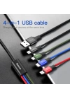 Baseus 4in1 İphone Lightning 2 Usb Type-C Micro Hızlı Şarj Usb Kablo