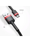 Baseus Cafule Micro Usb 0.50 Kısa 2.4a Hızlı Şarj Halat Usb Kablo