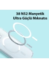 Baseus Crystal iPhone 14 6.1 Magsafe Silikon Kılıf + Tempered Ekran Koruyucu Set