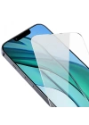 Baseus Crystal Serisi iPhone 15 Pro Full Koruma Tempered Cam Ekran Koruyucu 2 Adet Set