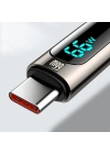 Baseus Display USB to Type-C 66W Hızlı Şarj Veri Kablosu 1mt