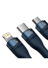 Baseus Flash Series II 100W Type-C Lightning Micro USB 3in1 Hızlı Şarj Kablosu