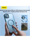 Baseus Frame Series iPhone 14 Plus 6.7 Kamera Koruyuculu Magsafe Kılıf + Tempered Ekran Koruyucu Set