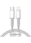 Baseus High Density Braided 20W Type-C to iPhone Lightning Hızlı Şarj ve Data Kablosu 1m