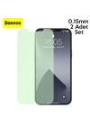 BASEUS İPhone 12 Mini 0.30mm Full Tempered Cam Ekran Koruyucu 2Set Anti-Bluelight