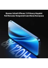 Baseus Schott iPhone 15 Privacy Hayalet Full Koruma Tempered Cam Ekran Koruyucu