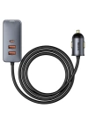 Baseus Share Together PPS 120W 4 Portlu (3 USB+1 Type-C) Hızlı Araç Şarjı 1.5m