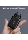 Baseus Speed Mini Quick Charger 20W Şarj Başlık Type-C Hızlı Şarj Adaptörü