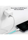 Baseus Super Si 20W PD Type-C Hızlı Şarj Adaptörü 20W İPhone 15-14-13- 12-11 Hızlı Şarj