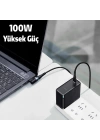 Baseus Zinc Manyetik Type-C to DC Square Portu Lenovo Laptop Şarj Kablosu 100W 2m