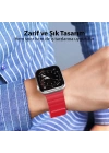 DUX DUCIS Apple Watch 38-40-41MM için Manyetik Zincir Versiyon PU Deri Kayış Kordon