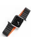 DUX DUCIS Apple Watch 42-44-45MM için Manyetik Zincir Versiyon PU Deri Kayış Kordon