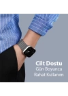 DUX DUCIS Apple Watch 42-44-45MM için Manyetik Zincir Versiyon PU Deri Kayış Kordon