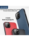 Dux Ducis Fino Serisi iPhone 14 6.1 inç Kılıf Premium Dokuma Silikon Kılıf