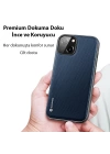 Dux Ducis Fino Serisi iPhone 14 Plus 6.7 inç Kılıf Premium Dokuma Silikon Kılıf