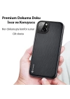 Dux Ducis Fino Serisi iPhone 14 Plus 6.7 inç Kılıf Premium Dokuma Silikon Kılıf