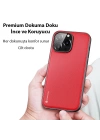 Dux Ducis Fino Serisi iPhone 14 Pro 6.1 inç Kılıf Premium Dokuma Silikon Kılıf