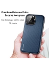 Dux Ducis Fino Serisi iPhone 14 Pro 6.1 inç Kılıf Premium Dokuma Silikon Kılıf