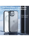 Dux Ducis iPhone 15 Aimo Series Premium Buzlu Sert PC-TPU Kılıf