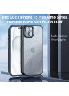 Dux Ducis iPhone 15 Plus Aimo Series Premium Buzlu Sert PC-TPU Kılıf