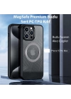 Dux Ducis iPhone 15 Pro Max Aimo Series MagSafe Premium Buzlu Sert PC-TPU Kılıf