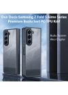 Dux Ducis Samsung Z Fold 5 Aimo Series Premium Buzlu Sert PC-TPU Kılıf