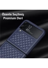 Dux Ducis Venice Series Samsung Galaxy Z Flip3 5G için Premium Deri Kılıf