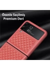 Dux Ducis Venice Series Samsung Galaxy Z Flip3 5G için Premium Deri Kılıf