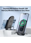 Duzzona W2 Katlanır Standlı 15W Hızlı Şarj Wireless Kablosuz Şarj Cihazı