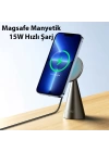 Duzzona W3 15W Manyetik Magsafe Uyumlu Masaüstü Wireless Kablosuz Şarj Cihazı