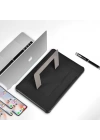 More TR Apple Macbook Pro 16.2 2023 A2780 Wiwu Defender Stand Case Taşınabilir Standlı Magnetik PU Laptop Çantası